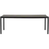 Ebuy24 Bo tuintafel 104x204cm zwart,grijs,steen decor.