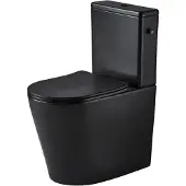 AquaVive Duoblok Toilet Esaro Met Randloze Toiletpot - Zwart