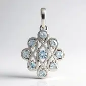 Cavill - Elegante Zilveren Hanger - 925 Sterling Zilver - 0.51 ct Braziliaanse Amblygoniet - Druppelvormig Luxe Sieraad