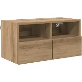 vidaXL TV Wandmeubels 4 st Artisan Eiken Bewerkt hout