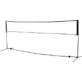 Happiq Draagbaar Badminton-, Volleybal- & Tennisnet – Verstelbaar op 94/158 cm – Zwart
