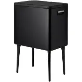 Excellent houseware Afvalbak 35L Metaal/Zwart