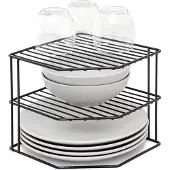 Famanu – Bordenrek 3-laags – Keukenkast organizer – Zwart