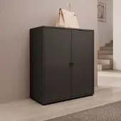 Meubella - Deacon - Schoenenkast - Zwart - 70x33x78 cm