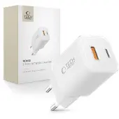 Tech-Protect Ncm33W netoplader met 2 poorten, PD33W/QC3.0 - Wit