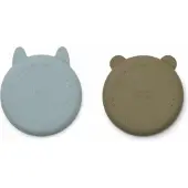 Liewood - Siliconen borden Gordon mr bear blue fog khaki mix