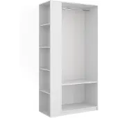 Vicco kledingkast Elmo, Wit, 80 x 200 cm Set van 2