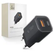 Tech-Protect Ncm33W netoplader met 2 poorten, PD33W/QC3.0 - Zwart