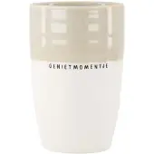 Zusss Mok L Genietmomentje Keramiek White / Sand