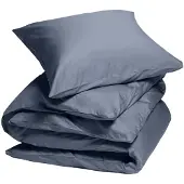 Yumeko Dekbedovertrek set Katoensatijn 140x220 Blauw - Eco, Bio & Fairtrade