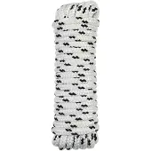 vidaXL Boottouw 2 mm 9 m Wit en zwart Polyester