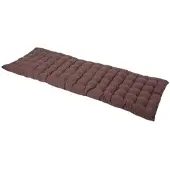 Homescapes Tuinbank Kussen – Chocoladebruin – 3 Zitter Zitkussen – 143x42 cm – 100% Katoen – Wasbaar – Comfortabel & Stevig