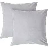 Homescapes fluwelen kussenhoes set van 2 in grijs, 40 x 40 cm