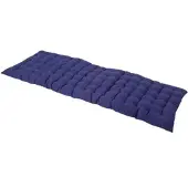 Homescapes Tuinbank Kussen – Marineblauw – 3 Zitter Zitkussen – 143x42 cm – 100% Katoen – Wasbaar – Comfortabel & Stevig
