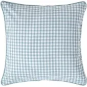 Homescapes Gingham katoenen kussenhoes 60 x 60 cm blauw