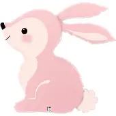 Betallic Folieballon pink bunny - 68 x 64 cm