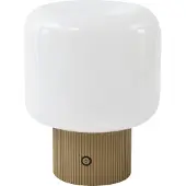 LUCANDE Tafellampe , Katrin Palme, dimbare, Beige, Woonkamer, Glas, Modern
