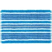 Homescapes badmat blauw, zwart, witte strepen 40 x 60 cm 100% katoen