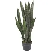 Homescapes kunstplant Sansevieria Trifasciata, booghennep in pot, groen, 74 cm hoog