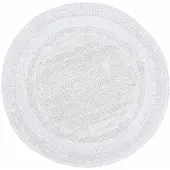 Homescapes Ronde Badmat Wit 80 cm gemaakt van 100% Katoen