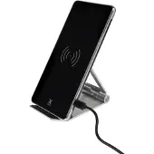 Telco Accessories 15W draadloze oplader, standaardmodel, zwart/zilver