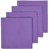 Homescapes katoenen servetten, set van 4, paars