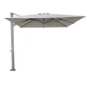 Garden Impressions Hawaii emperor telescoop zweefparasol 300x400 taupe/zand