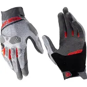 Leatt ADV X-Flow 5.5 Kort Mist Grijs Rode Handschoenen Maat M