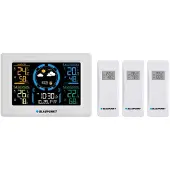 Blaupunkt - Weerstation met hygrometer / luchtdruk / voorspelling - 3 sensoren - Wit