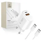 Tech-Protect USB-C 2 Poort Oplader 20 Watt Met USB-C Kabel