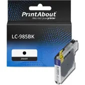 PrintAbout Huismerk vervangt Brother LC-985BK Inktcartridge Zwart