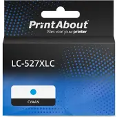 PrintAbout Inktcartridge LC-527XLC Cyaan Hoge capaciteit geschikt voor Brother