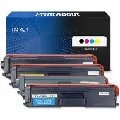 PrintAbout Toner TN-421 4-kleuren Multipack geschikt voor Brother