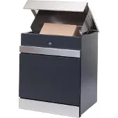 Mendler Pakketbox -K41, pakketbox pakketcompartiment pakketpost brievenbus, metaal ~ roestvrij staal gegalvaniseerd antraciet