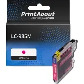 PrintAbout Huismerk vervangt Brother LC-985M Inktcartridge Magenta