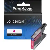PrintAbout Inktcartridge LC-1280XLM Magenta Hoge capaciteit geschikt voor Brother
