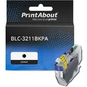 PrintAbout Huismerk vervangt Brother LC-3211BK Inktcartridge Zwart Hoge capaciteit