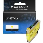 PrintAbout Inktcartridge LC-427XLY Geel Hoge capaciteit geschikt voor Brother