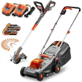 FUXTEC 20V Akku Garten-Set FX-E1RM20ECO & FX-E1 RT20 mit Akku und Ladegerät