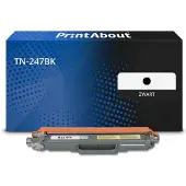 PrintAbout Toner TN-247BK Zwart Hoge capaciteit geschikt voor Brother