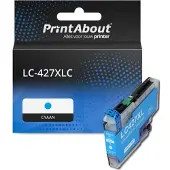 PrintAbout Inktcartridge LC-427XLC Cyaan Hoge capaciteit geschikt voor Brother