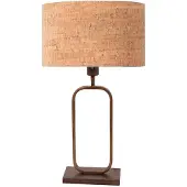 Steinhauer Tafellamp Stang 4813BR met kurkstructuur kap voor sfeerlicht
