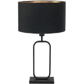 Steinhauer Tafellamp Stang 4807ZW met zwarte linnen kap voor sfeerlicht