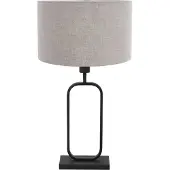 Steinhauer Tafellamp Stang 4810ZW met grijze linnen kap voor sfeerlicht