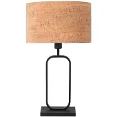 Steinhauer Tafellamp Stang 4805ZW met kurkstructuur kap voor sfeerlicht