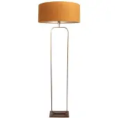 Steinhauer Vloerlamp Stang 4828BR - brons armatuur met gouden velours kap