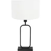 Steinhauer Tafellamp Stang 4809ZW met witte linnen kap voor sfeerlicht