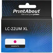 PrintAbout Huismerk vervangt Brother LC-22UM XL Inktcartridge Magenta Hoge capaciteit