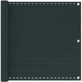 vidaXL Balkonscherm Donkergroen 90 x 1000 cm HDPE en Aluminium