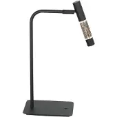 Steinhauer Tafellamp Alisio 4593ZW 1-lichts luxe glas in zwart met pushdimmer